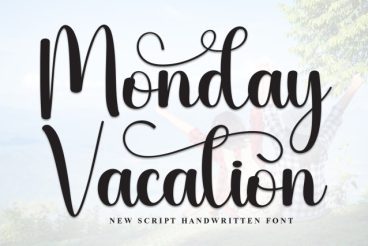 Monday Vacation Script Font