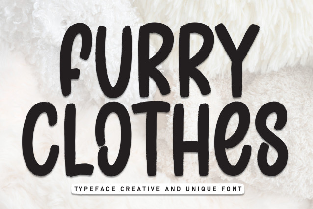 Furry Clothes Display Font