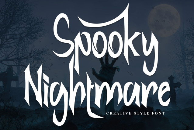 Spooky Nightmare Display Font - Befonts