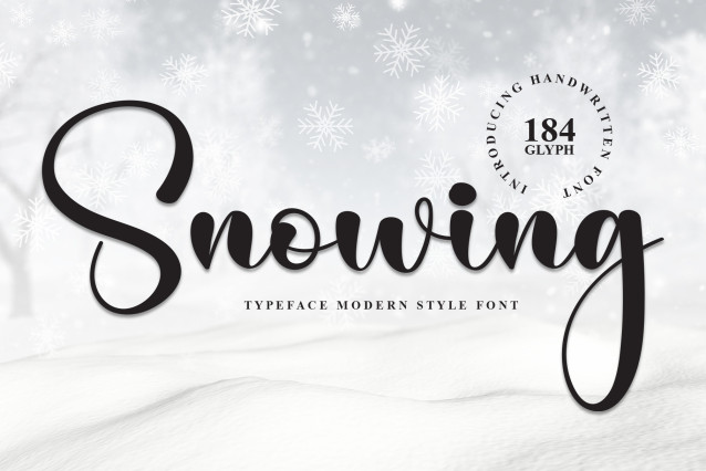 First Snow Script Font Snowing Script Font - Befonts