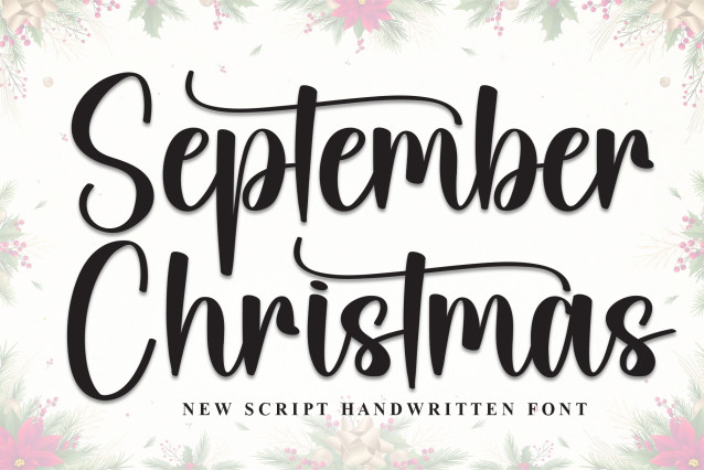 September Christmas Script Font - Befonts