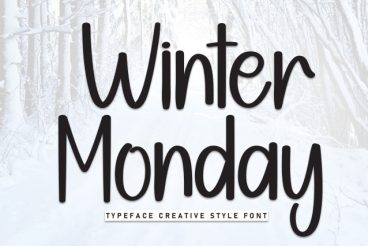 Winter Monday Display Font