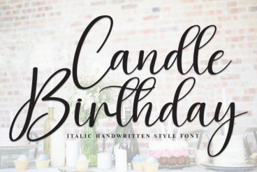 Candle Birthday Script Font