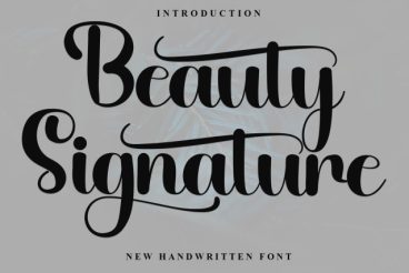 Beauty Signature Script Font