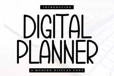Digital Planner Display Font