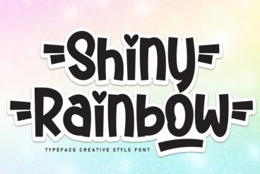 Shiny Rainbow Display Font