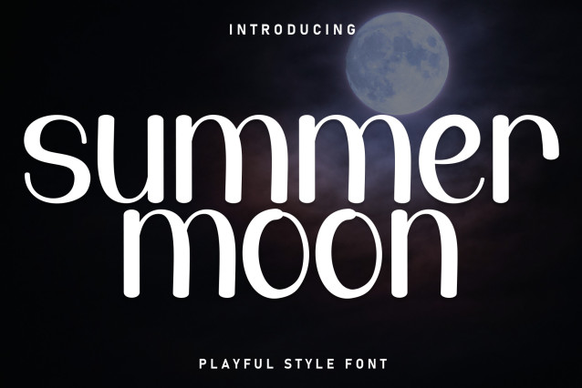 Summer Moon Display Font - Befonts