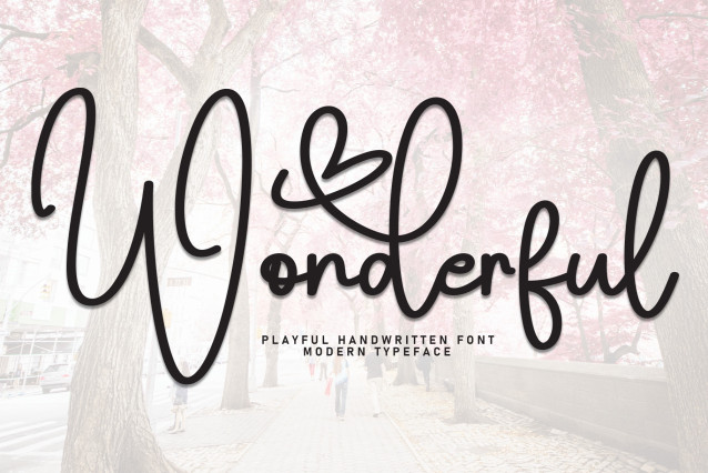 Wonderful Script Wonderful Script Font - Befonts