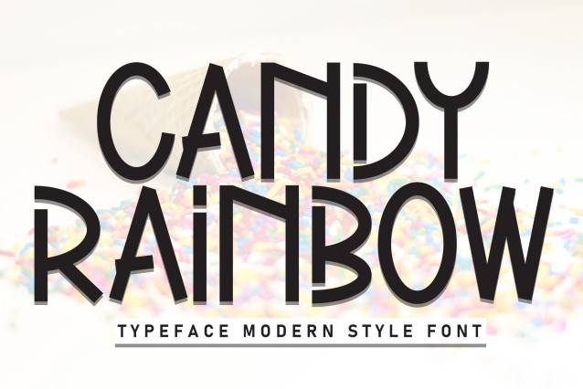 Candy Rainbow Display Font - Befonts