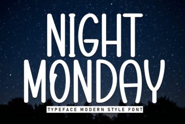 Night Monday Display Font