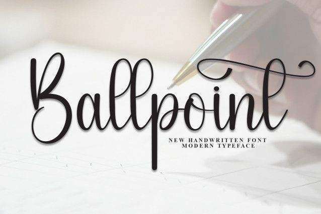 Ballpoint Script Font - Befonts