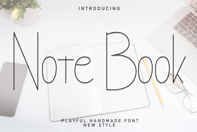 Note Book Display Font - Befonts