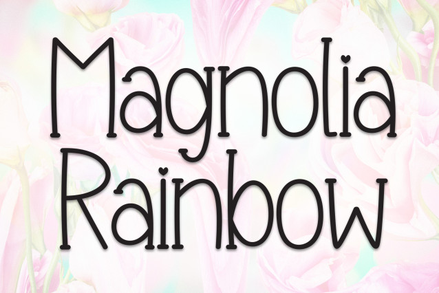 Magnolia Rainbow Script Font - Befonts