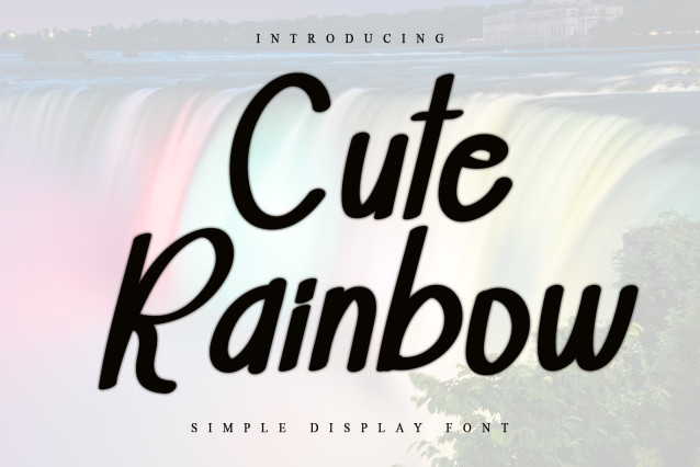 Cute Rainbow Script Font - Befonts