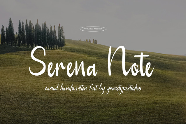 Serena Font Script Serena Note Font - Befonts