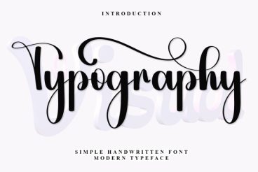 Typography Calligraphy Font