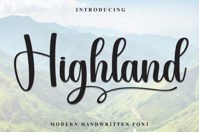 Highland Handwritten Font - Befonts
