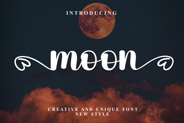 Pretty Script Moon Moon Handwritten Font - Befonts