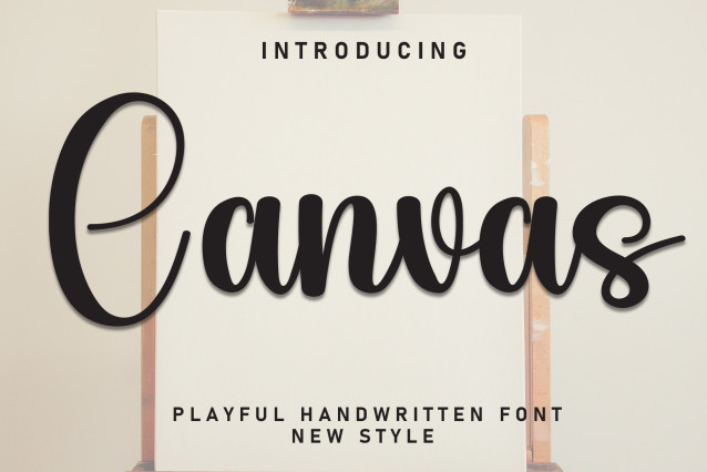 Canvas Script Typeface Canvas Handwritten Font - Befonts
