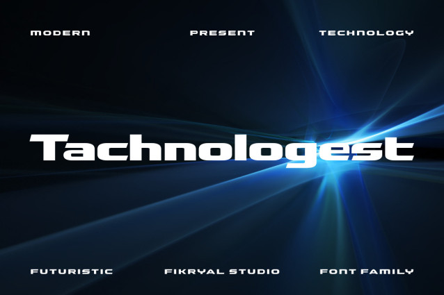 Tachnologest – Modern Tech Font - Befonts