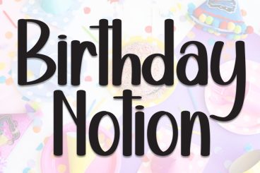 Birthday Notion Handwritten Font