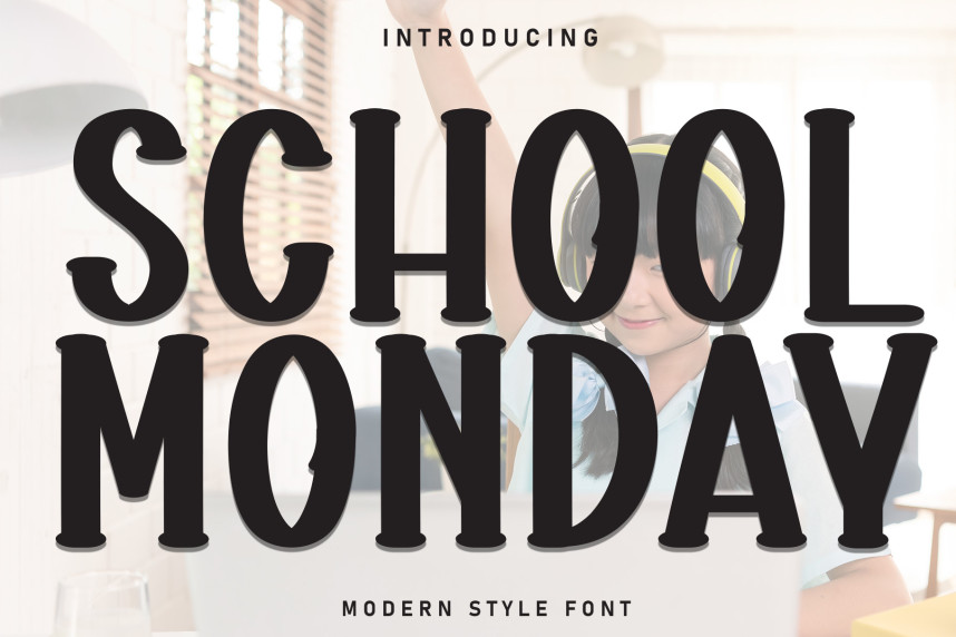 School Monday Script Font - Befonts