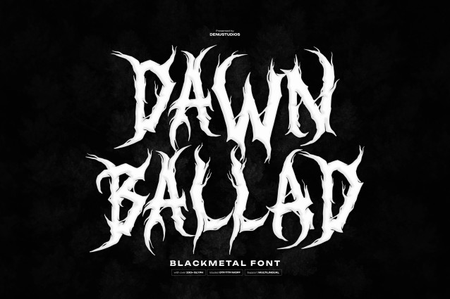 Dawn Ballad Black Metal Font - Befonts