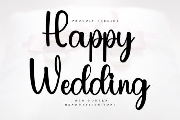 Happy Wedding Handwritten Font