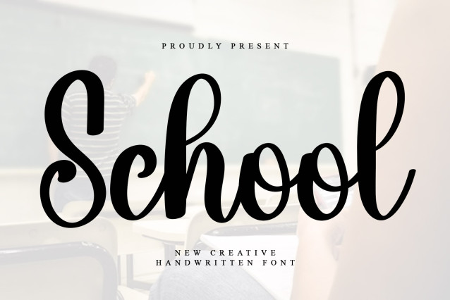 School Handwritten Font - Befonts