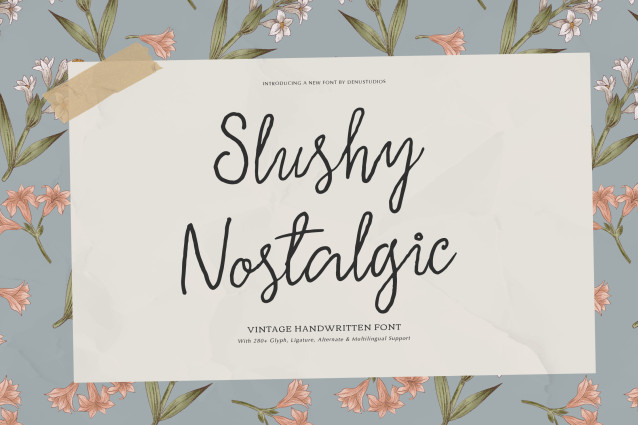 Slushy Nostalgic | Vintage Handwritten Font