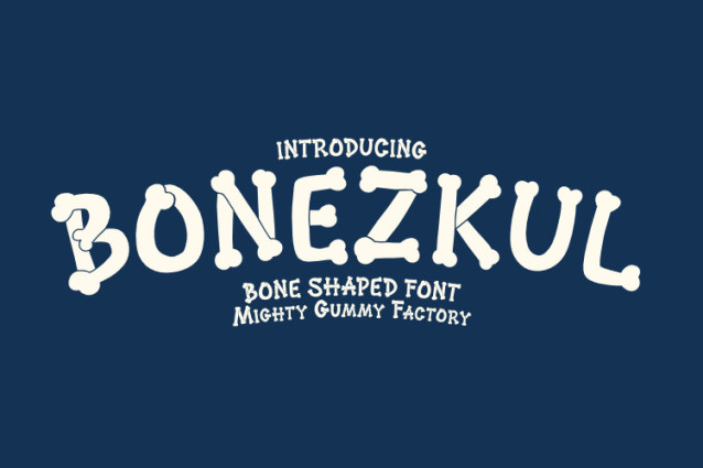 Bonezkul Display Font - Befonts