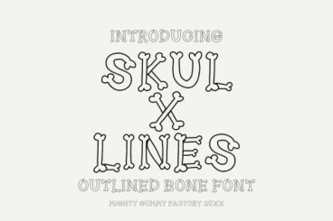 Skul X Lines Halloween Display Font
