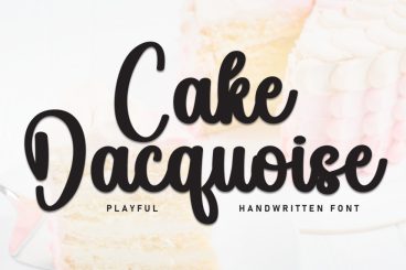 Cake Dacquoise Handwritten Font