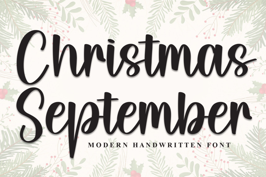 Christmas September Handwritten Font - Befonts