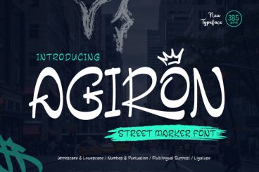 Agiron - Graffiti Display Font