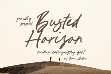 Busted Horizon Calligraphy Font
