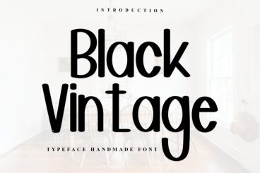 Black Vintage Handwritten Font