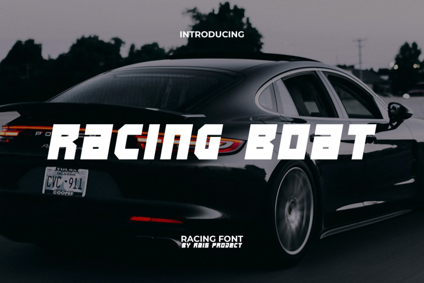 Racing Boat Display Font