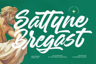 Sattyne Bregast – Bold Brush Font Type