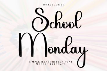 School Monday Handwritten Font