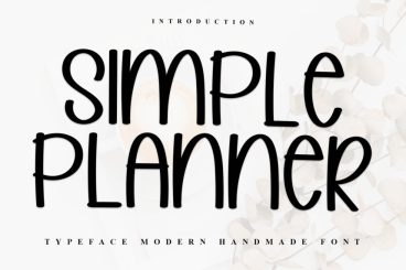 Simple Planner Handwritten Font