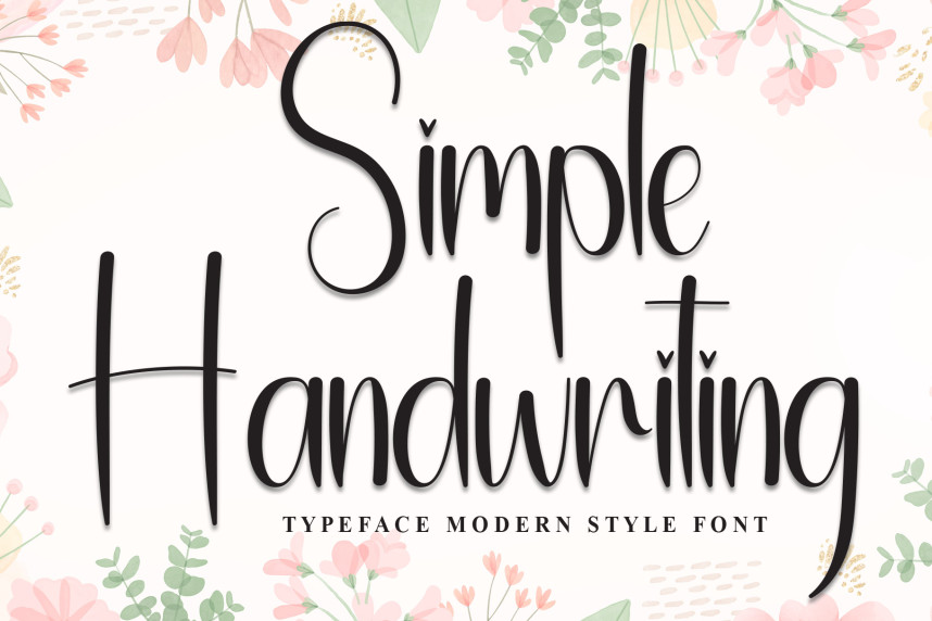 Simple Handwriting Modern Font - Befonts