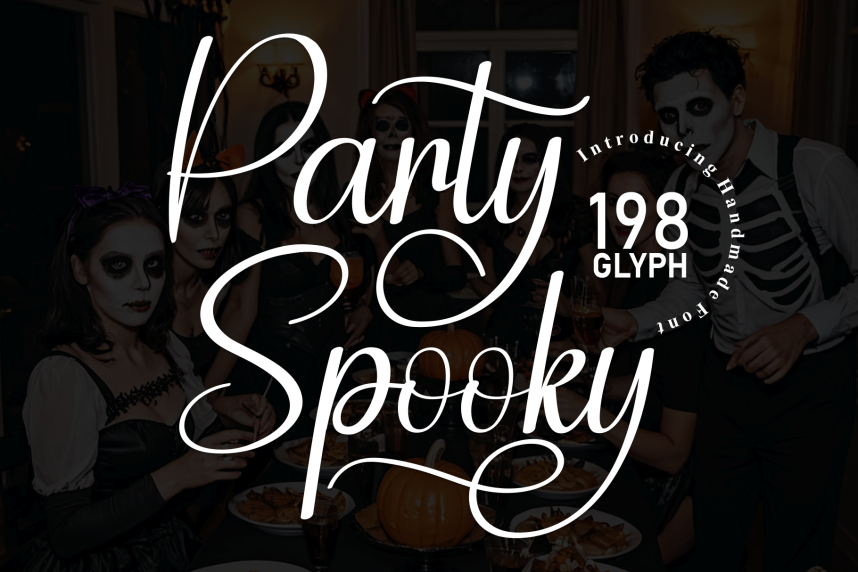 Party Spooky Style Script Font - Befonts