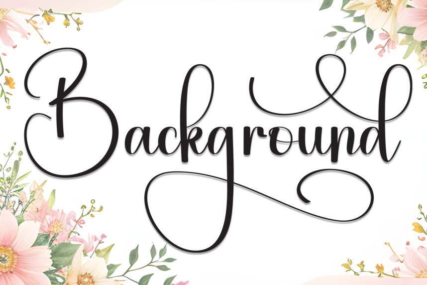 Background Style Script Font - Befonts
