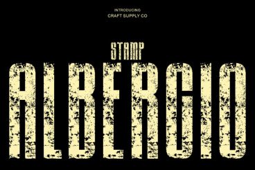 Albercio Stamp Font