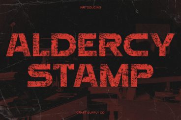 Aldercy Stamp Font
