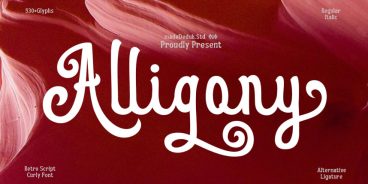 Alligony Retro Script Font