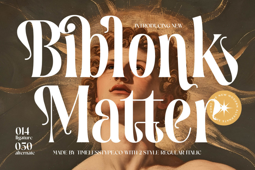 Biblonk Matter Typeface - Befonts