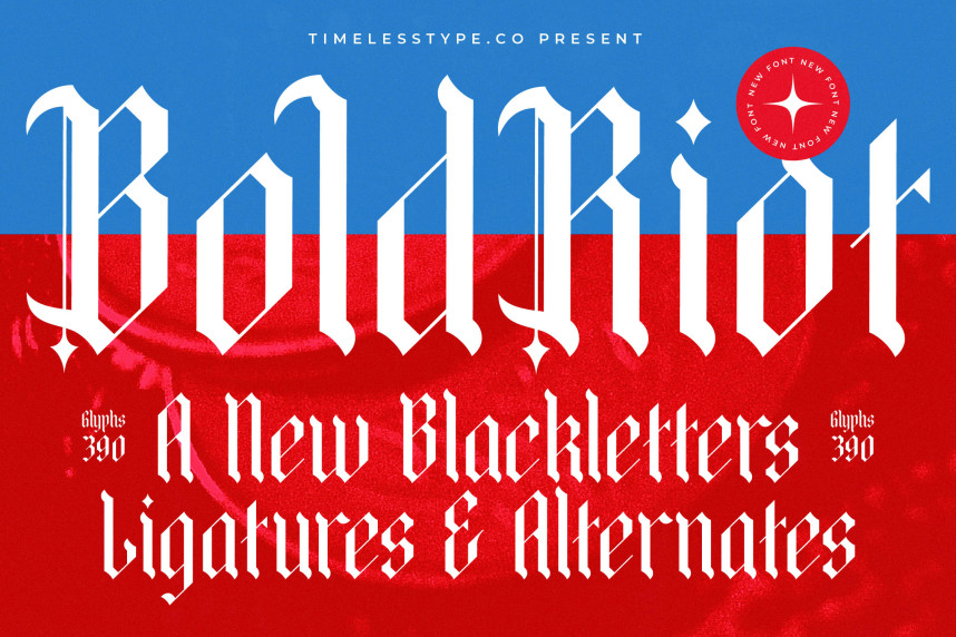 London Riots Font Bold Riot Font - Befonts