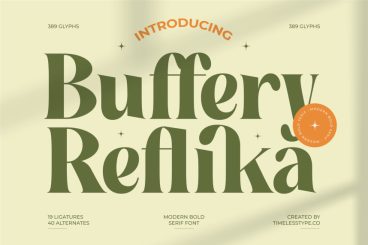Buffery Reflika Typeface